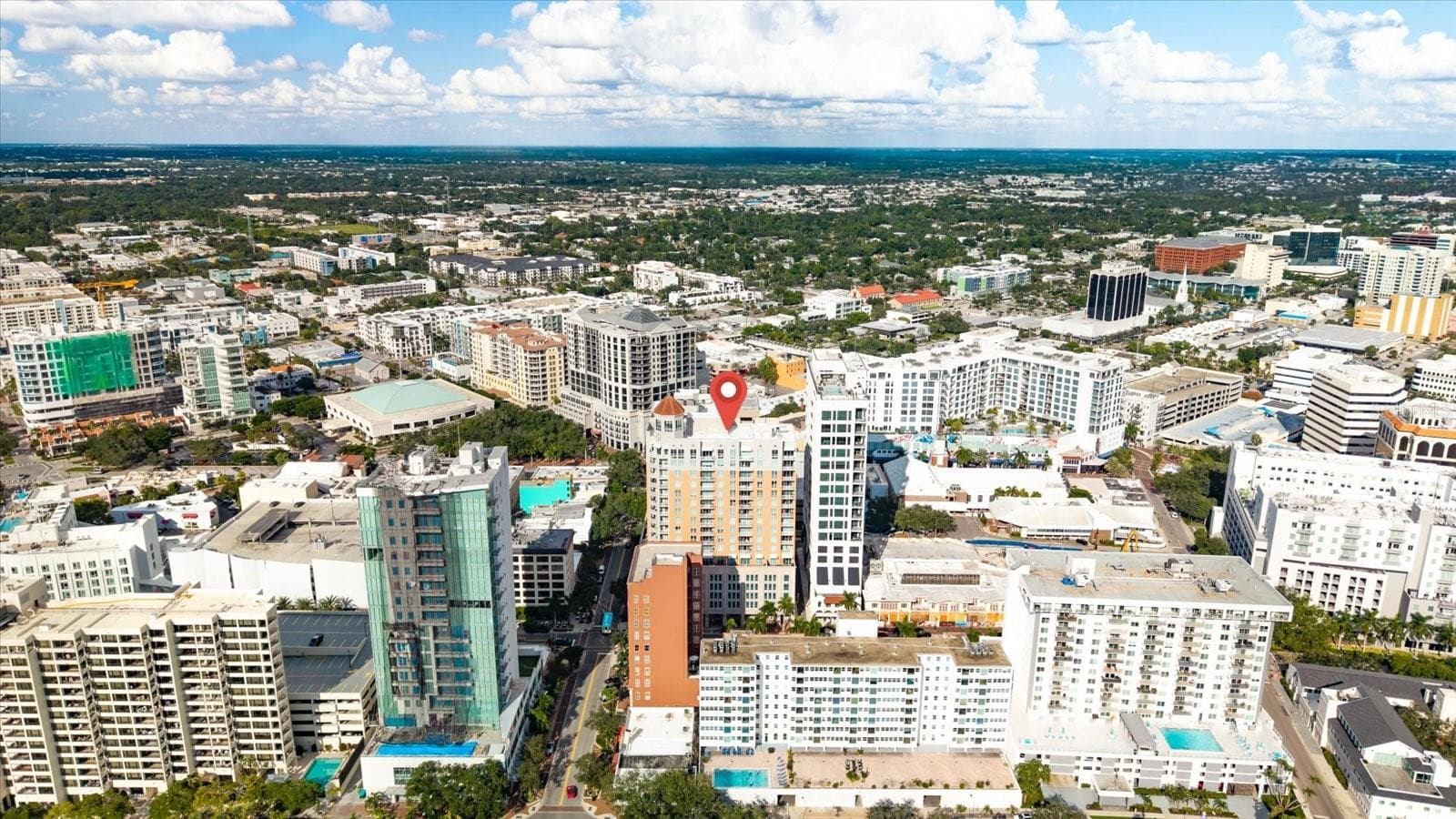 Aerial view - 1350 MAIN ST #1703, SARASOTA
