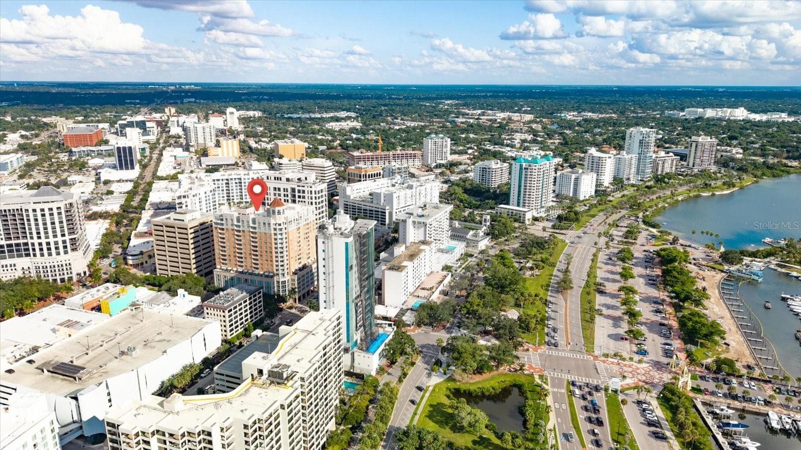 Aerial view - 1350 MAIN ST #1703, SARASOTA