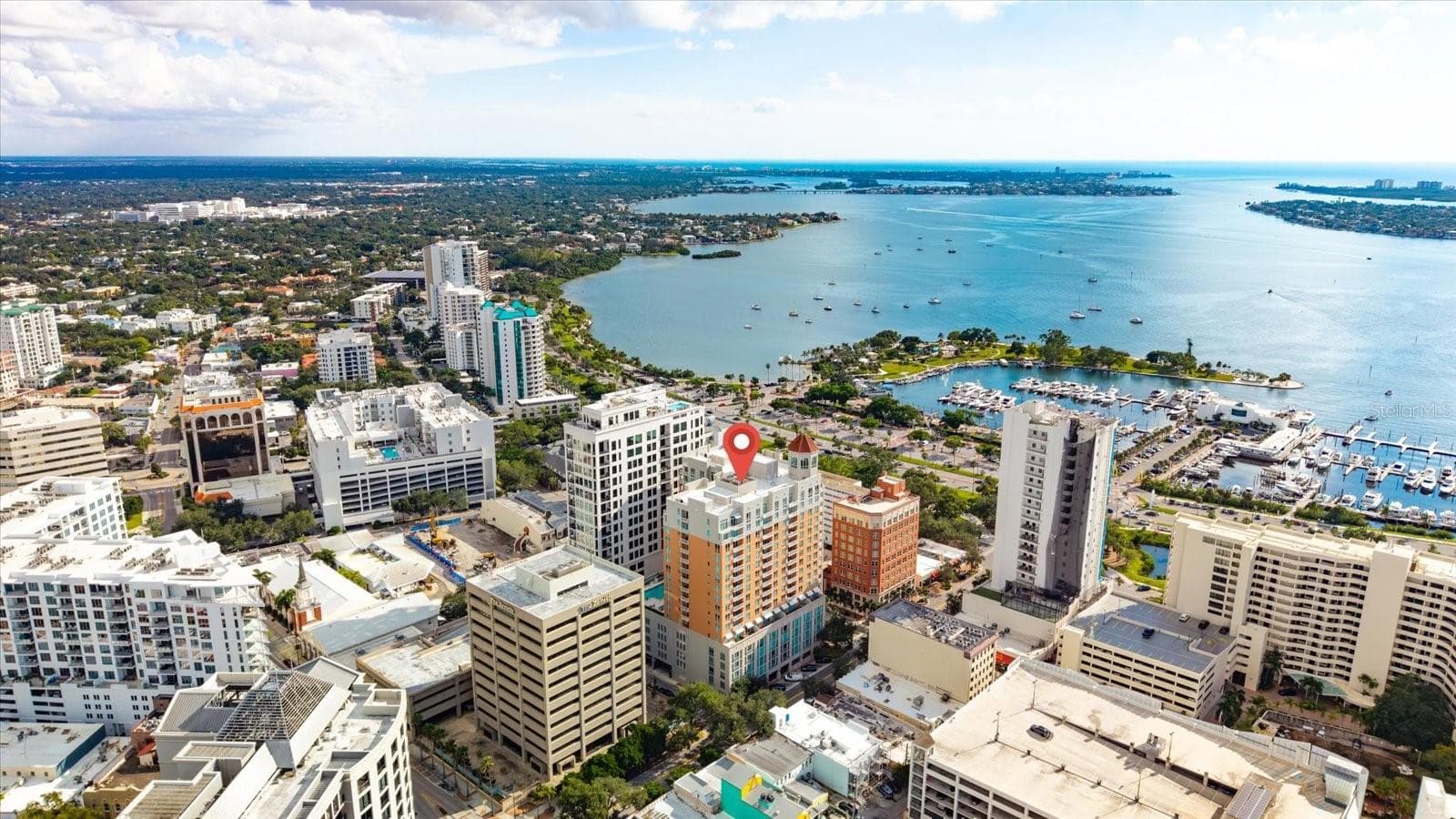 Aerial view - 1350 MAIN ST #1703, SARASOTA