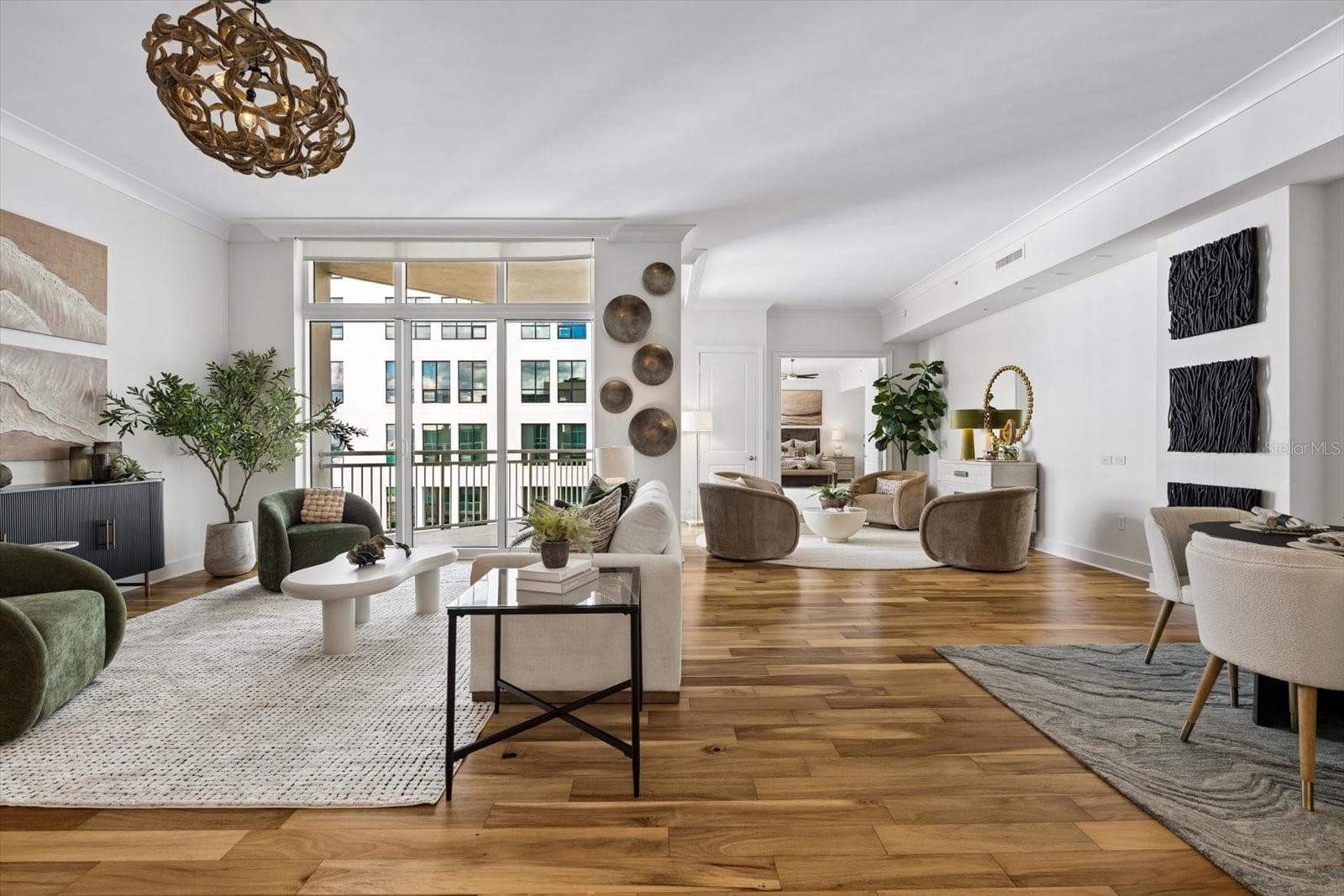 Living room, dining room, sitting room view - 1350 MAIN ST #1703, SARASOTA