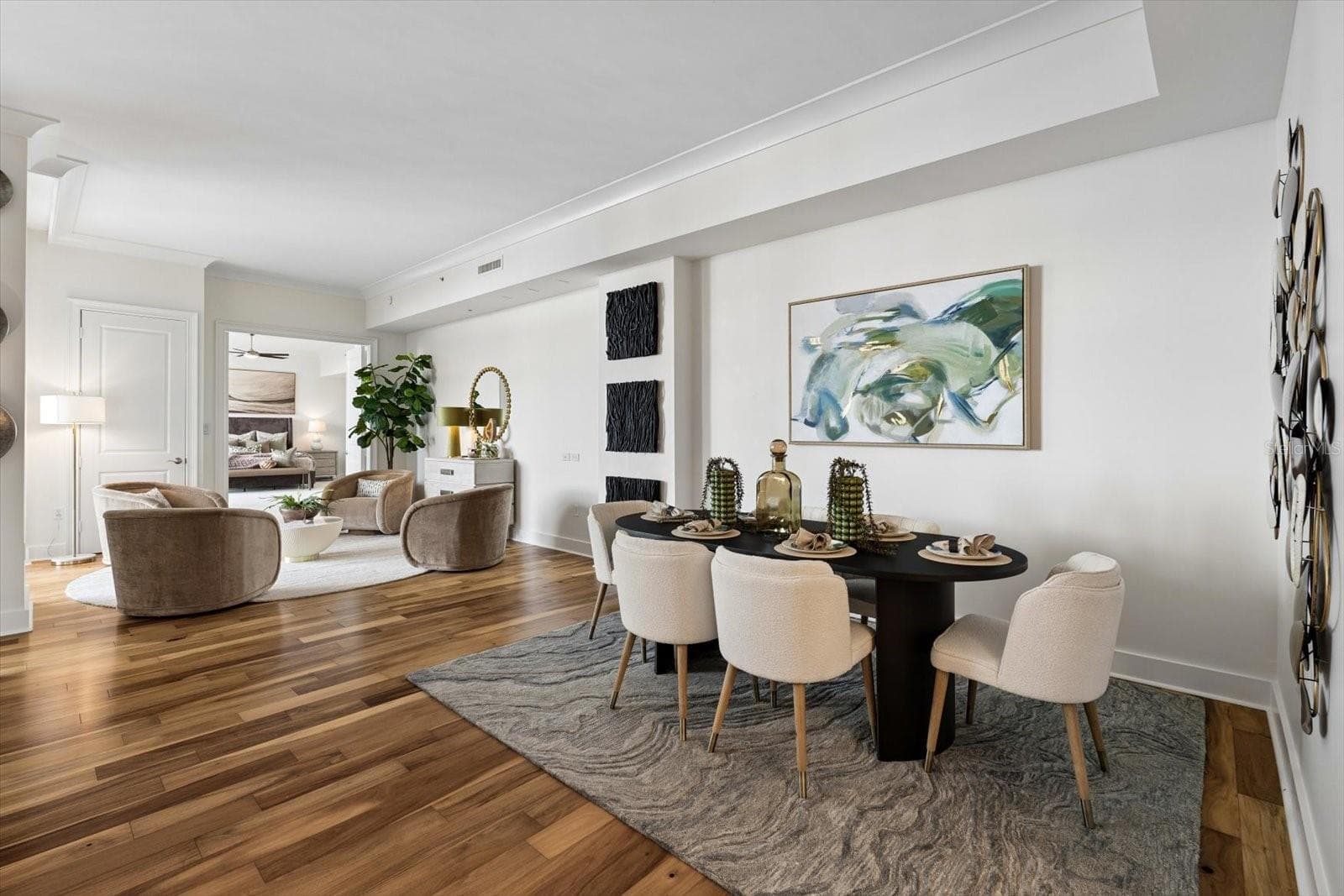 Dining room & sitting room - 1350 MAIN ST #1703, SARASOTA