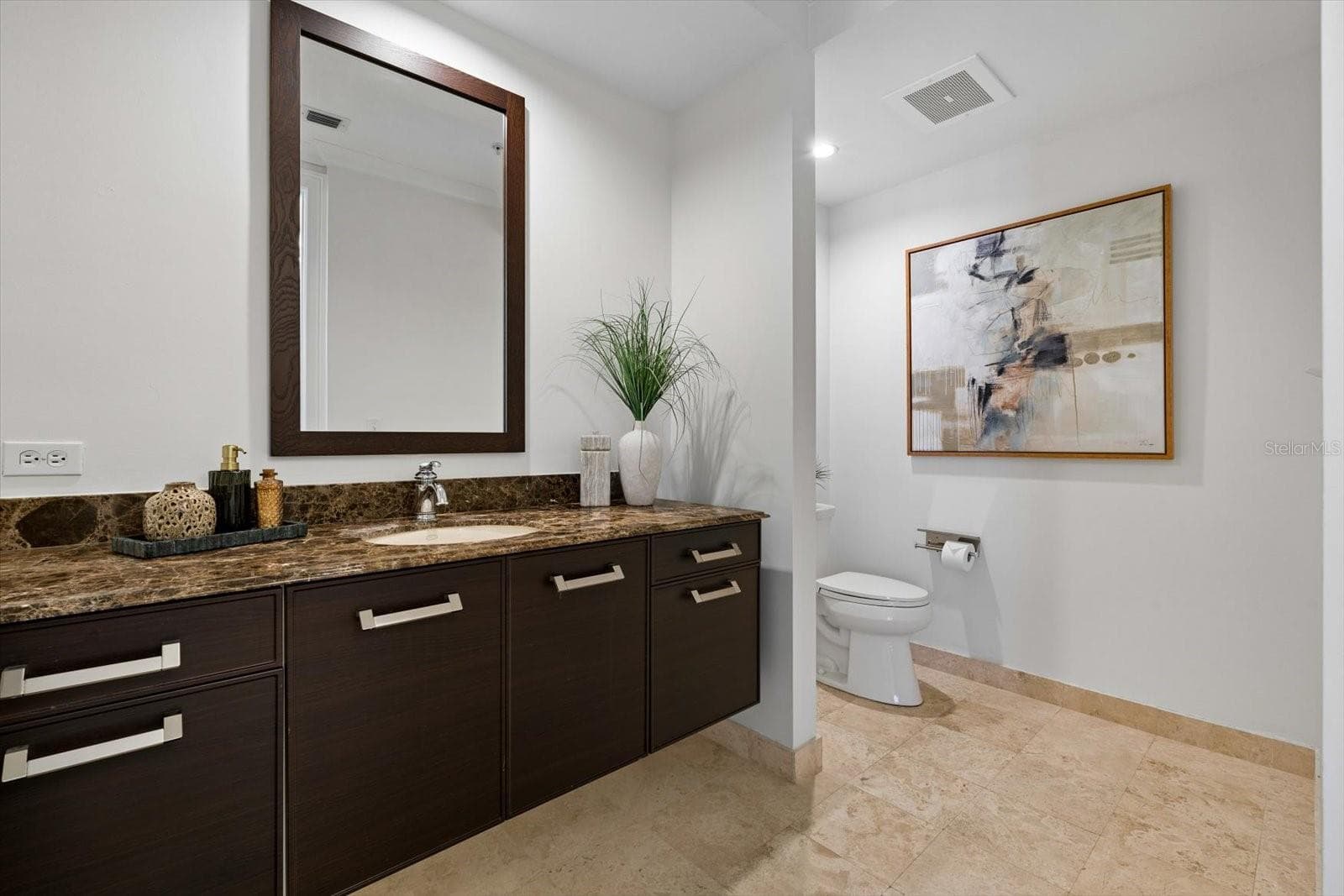 Half bathroom by the front entry - 1350 MAIN ST #1703, SARASOTA