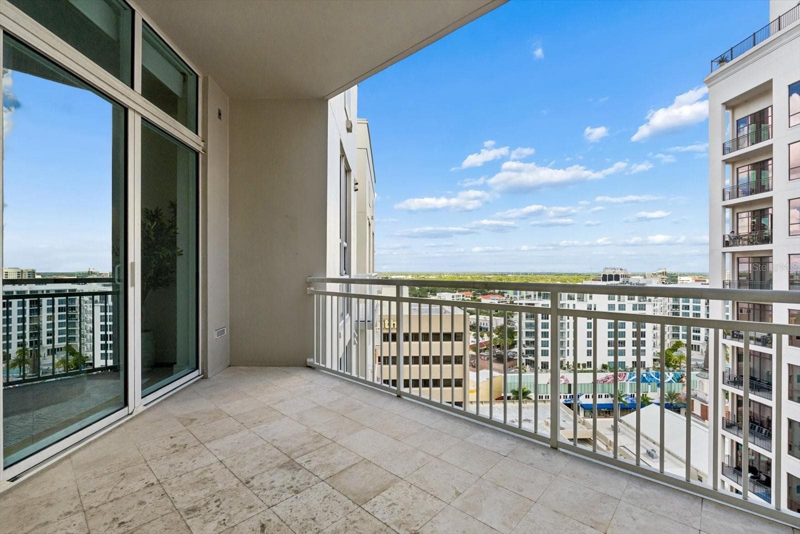Covered balcony from living & sitting room - 1350 MAIN ST #1703, SARASOTA
