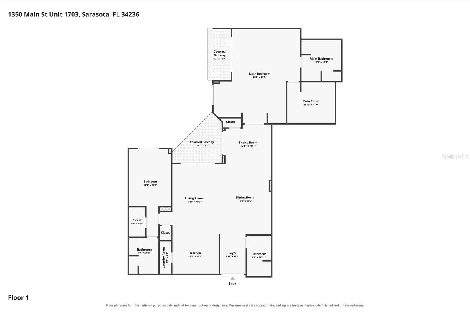 Floor plan - 1350 MAIN ST #1703, SARASOTA