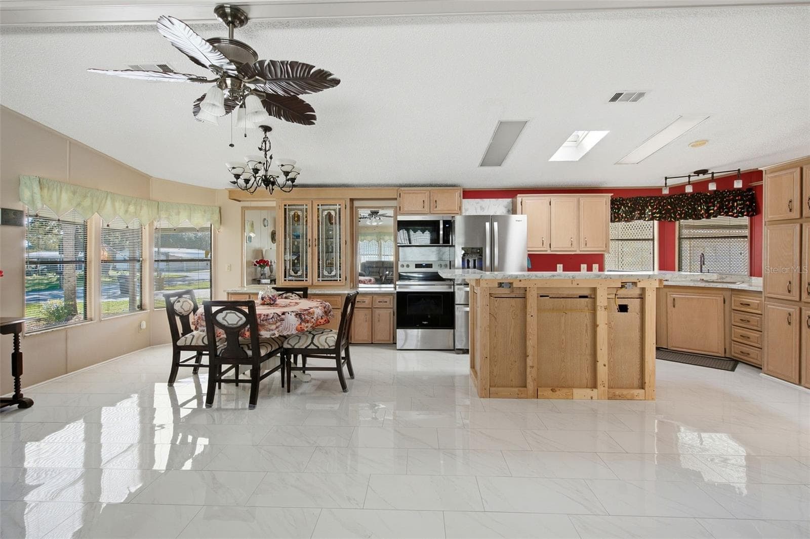 Current condition of kitchen island. Finishing work is scheduled to be completed. - 113 JACKSON PARK AVE, DAVENPORT