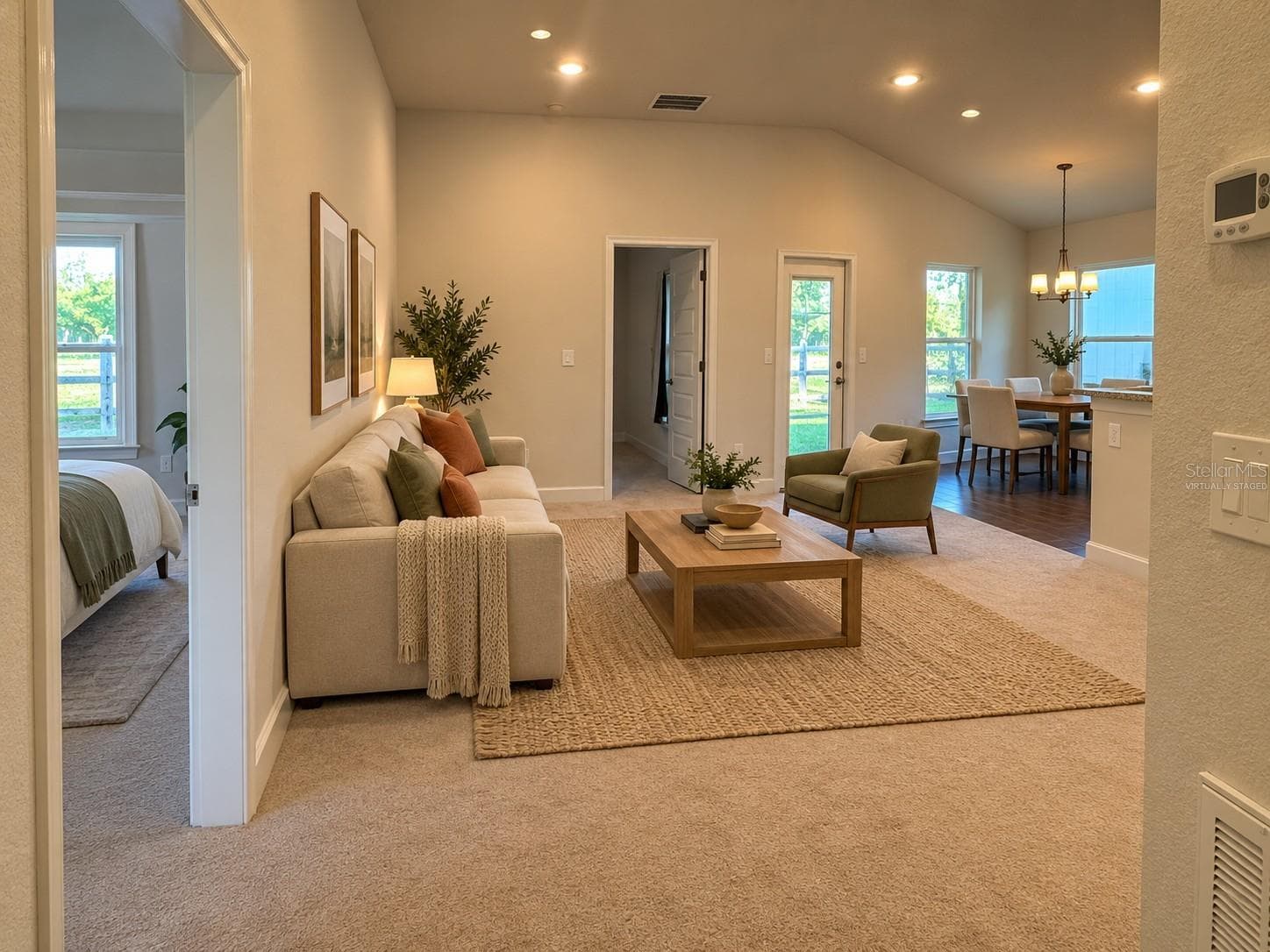 Living room from entrance- virtually staged - 187 NW 45TH LOOP, OCALA