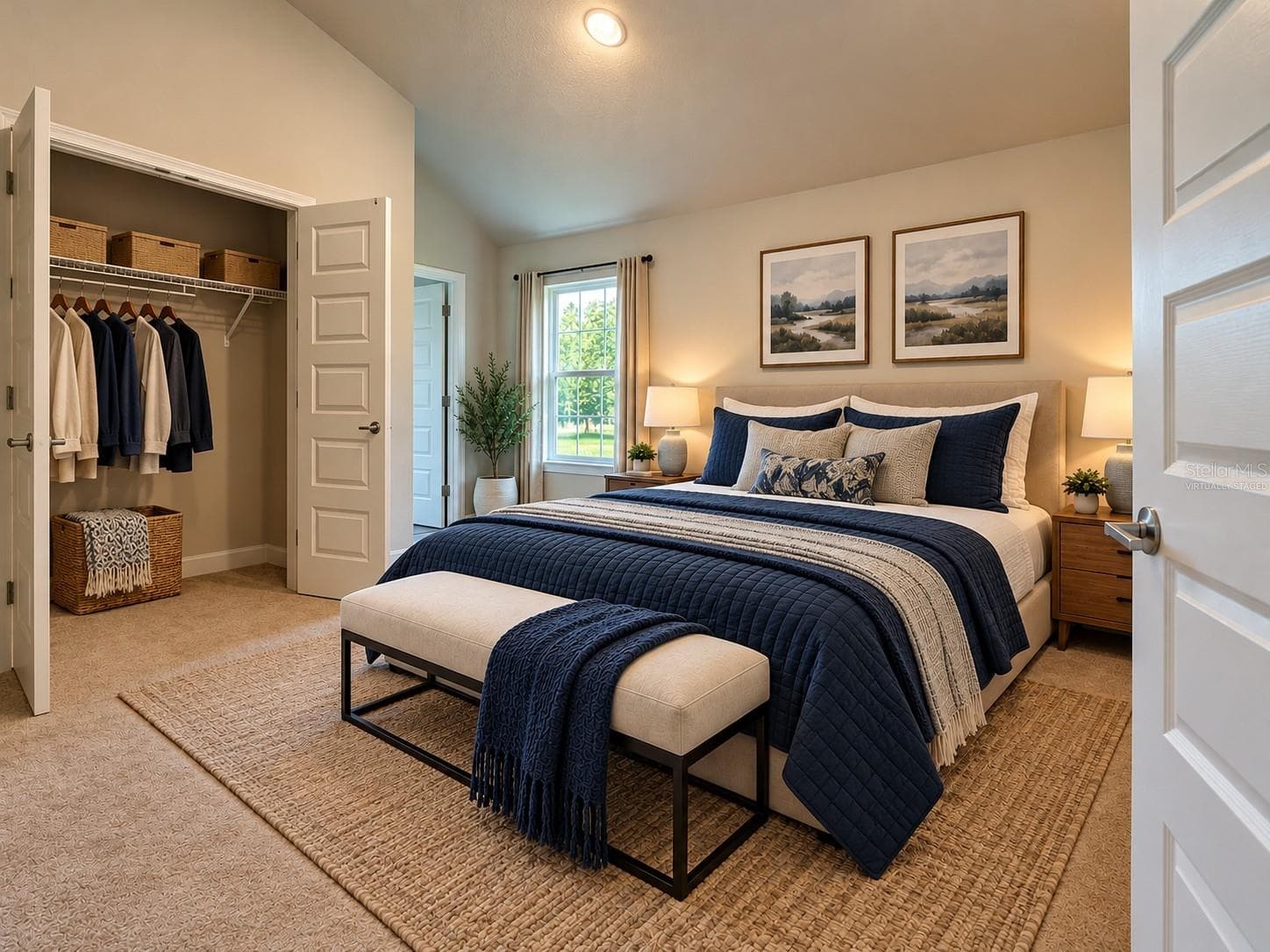 Main bedroom- virtually staged - 187 NW 45TH LOOP, OCALA