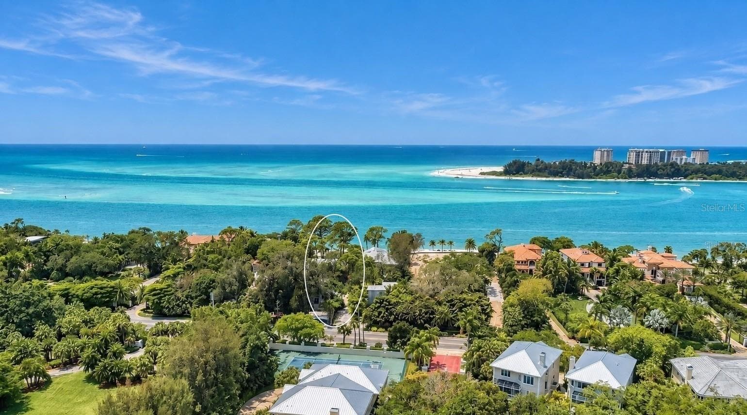Gulf view on Siesta Key, to the right is the tip of Lido Key. - 4050 HIGEL AVE, SARASOTA
