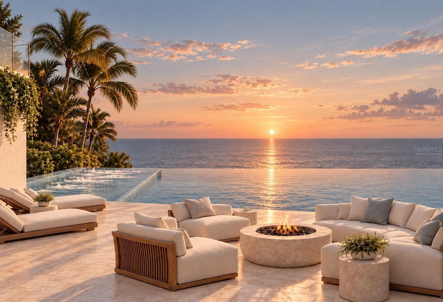 Infinity pool. Virtually staged. - 4050 HIGEL AVE, SARASOTA
