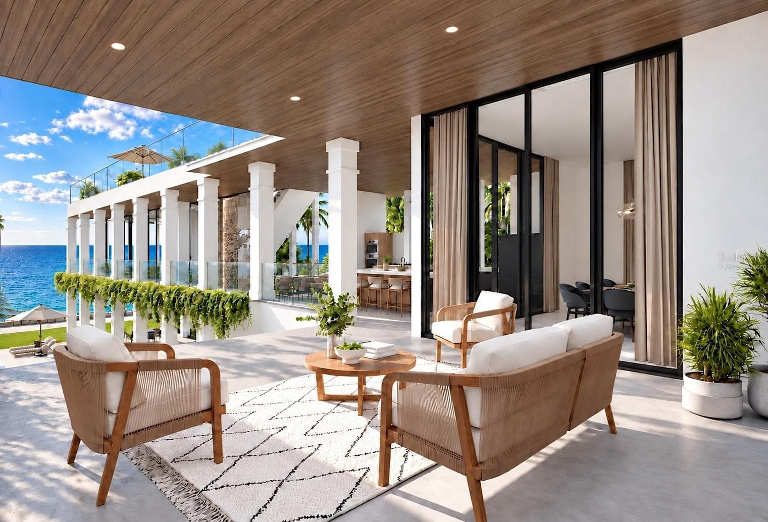 Back patio. Virtually staged. - 4050 HIGEL AVE, SARASOTA