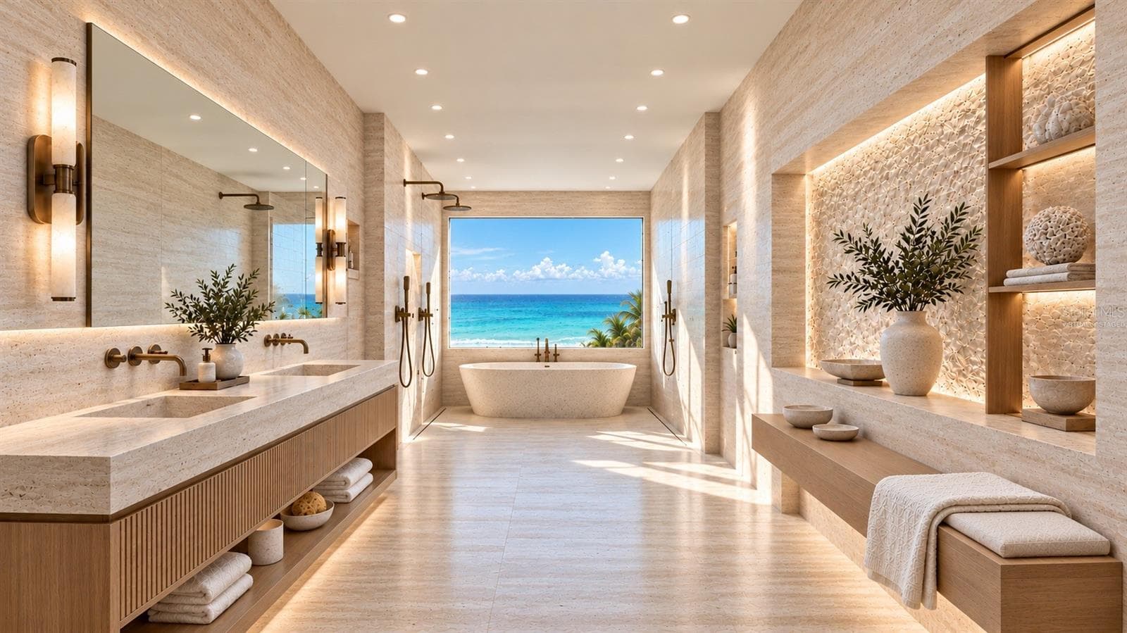 Primary bathroom. Virtually staged. - 4050 HIGEL AVE, SARASOTA