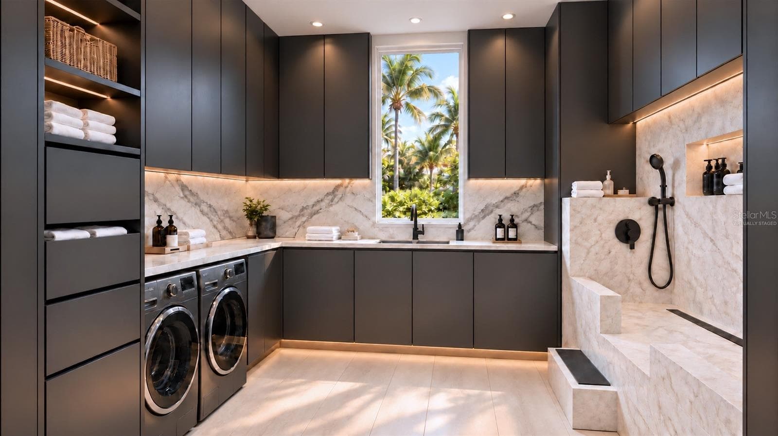 Laundry room. Virtually staged. - 4050 HIGEL AVE, SARASOTA