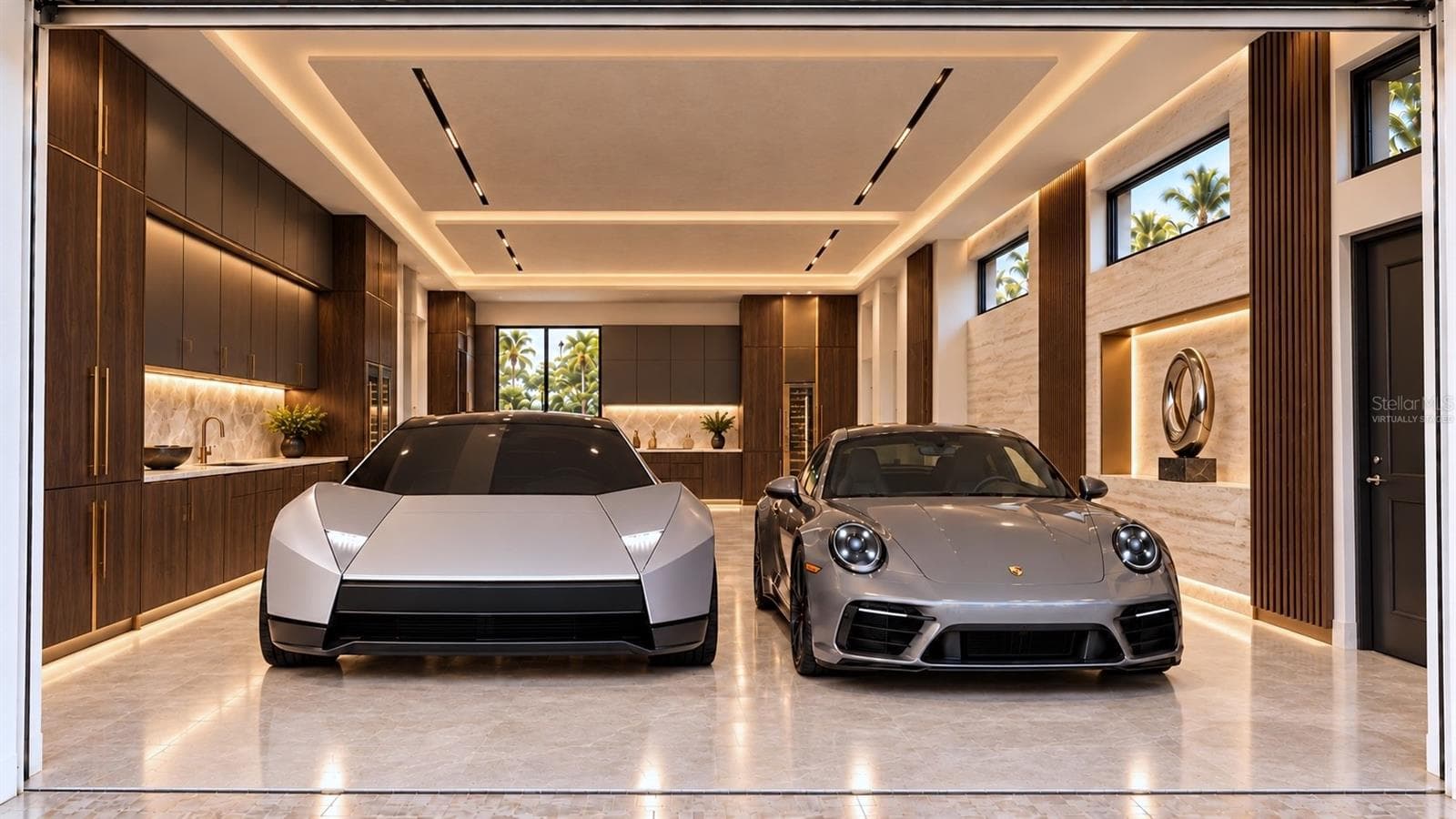 Garage. Virtually staged. - 4050 HIGEL AVE, SARASOTA