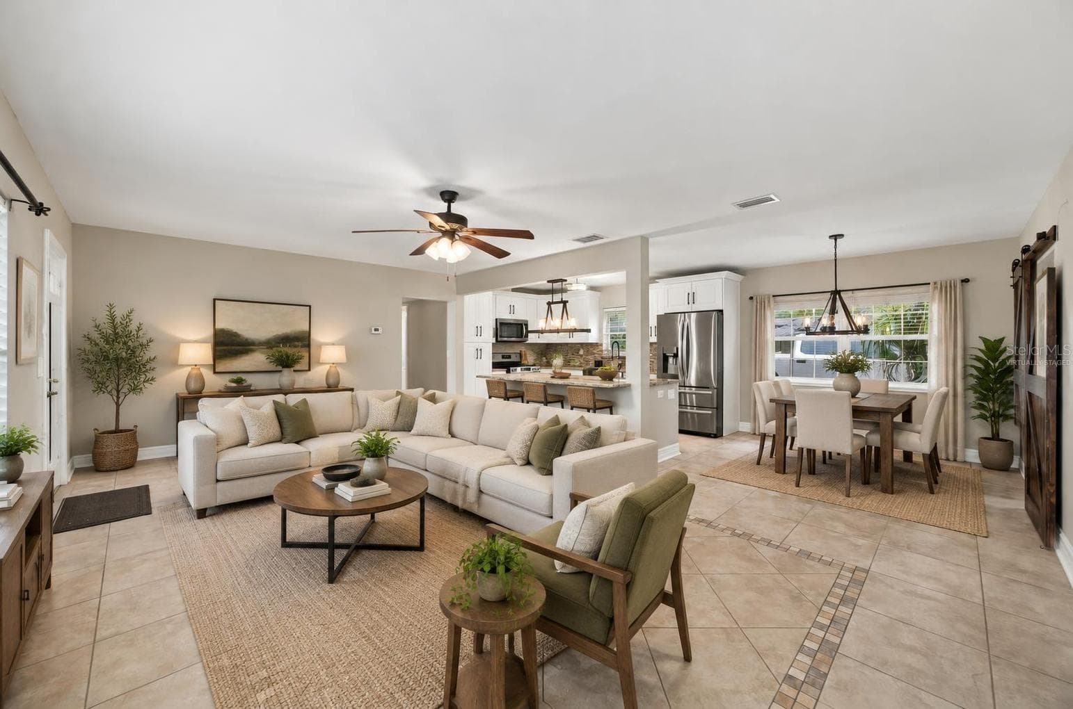Virtually staged living area main home - 5106 THONOTOSASSA RD, PLANT CITY