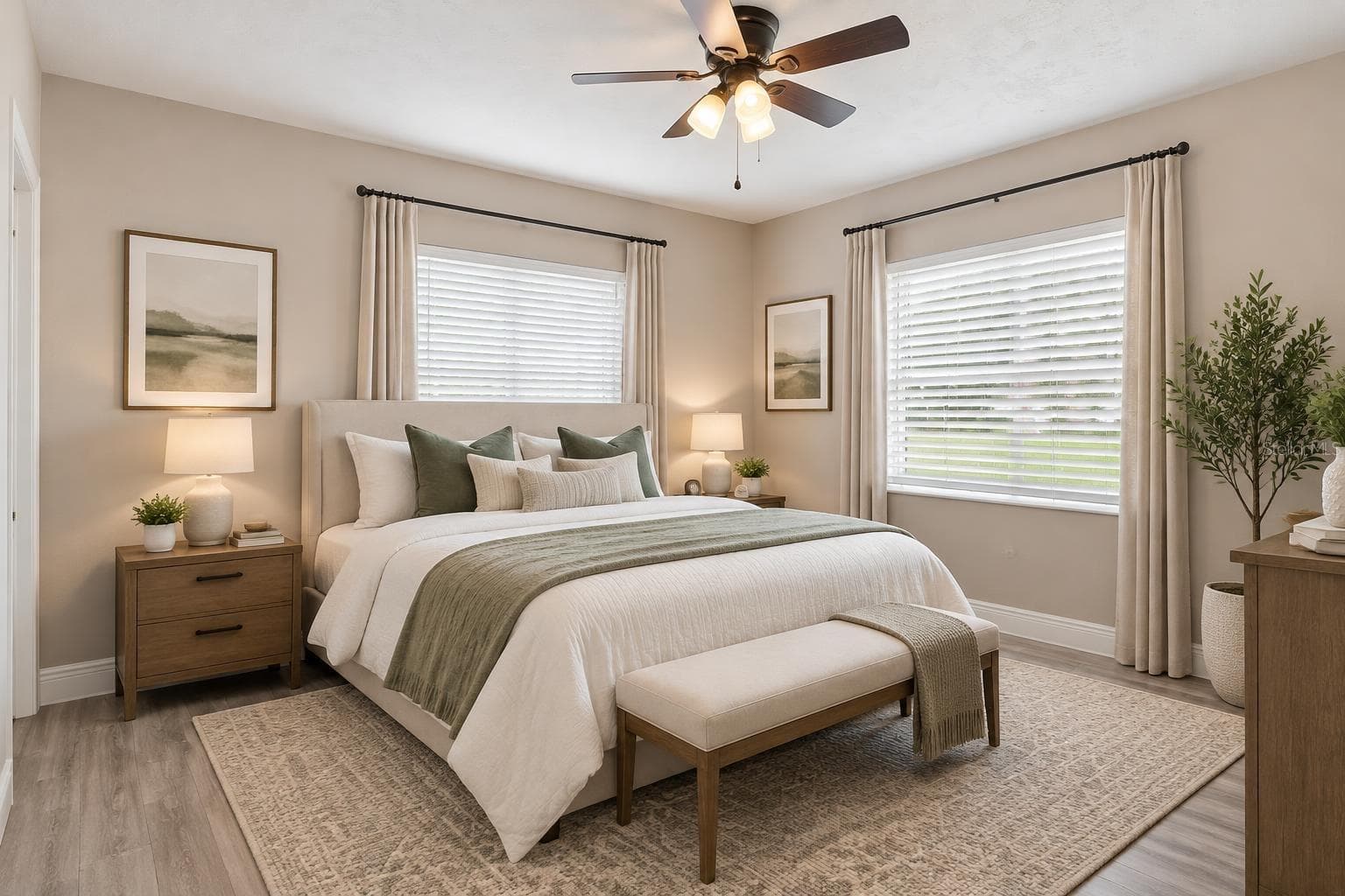Virtually stage master bedroom main home - 5106 THONOTOSASSA RD, PLANT CITY