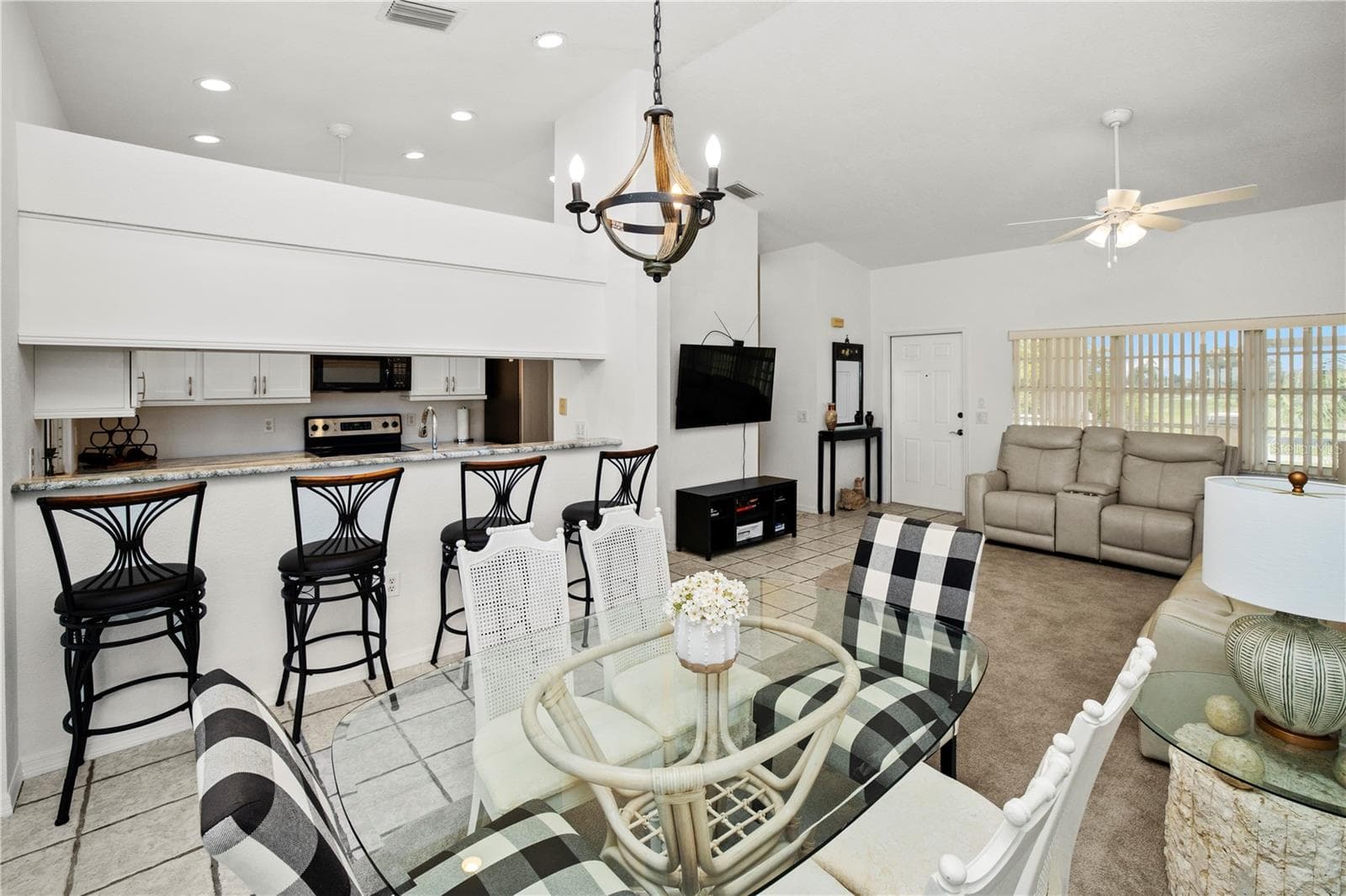 Open Floor Plan with Living, Dining and Kitchen all with Great Views - 26283 NADIR RD #201, PUNTA GORDA