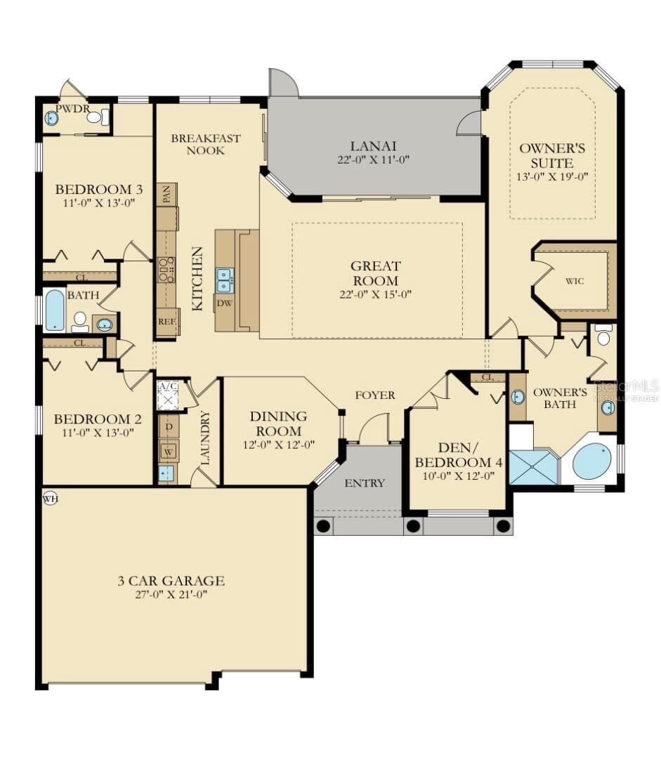 Virtually Staged - 4933 COASTAL DAYS LN, BRADENTON