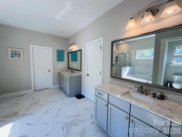 Large master bathroom - 1300 Oakhurst Drive, Waxhaw