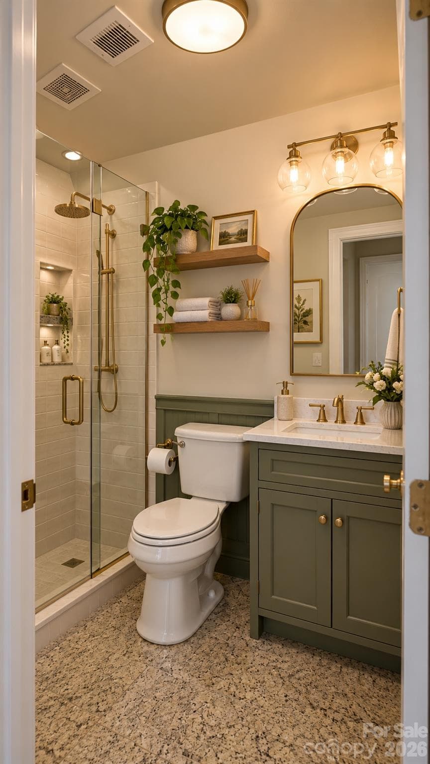 DIGITALLY REMODELED Uptairs Bathroom - 5480 Glen Forest Drive, Charlotte
