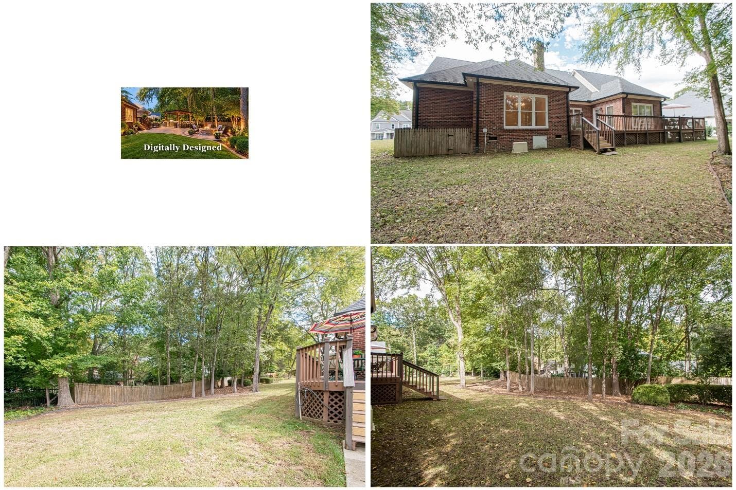 BACKYARD: large level lot provides potential for adding ammenities. - 5480 Glen Forest Drive, Charlotte