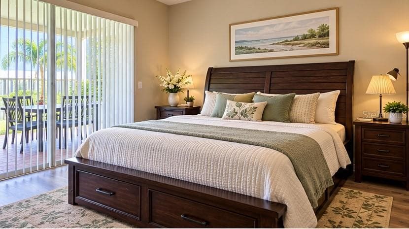 staged primary bedroom - 9765 FOX CHAPEL RD, TAMPA