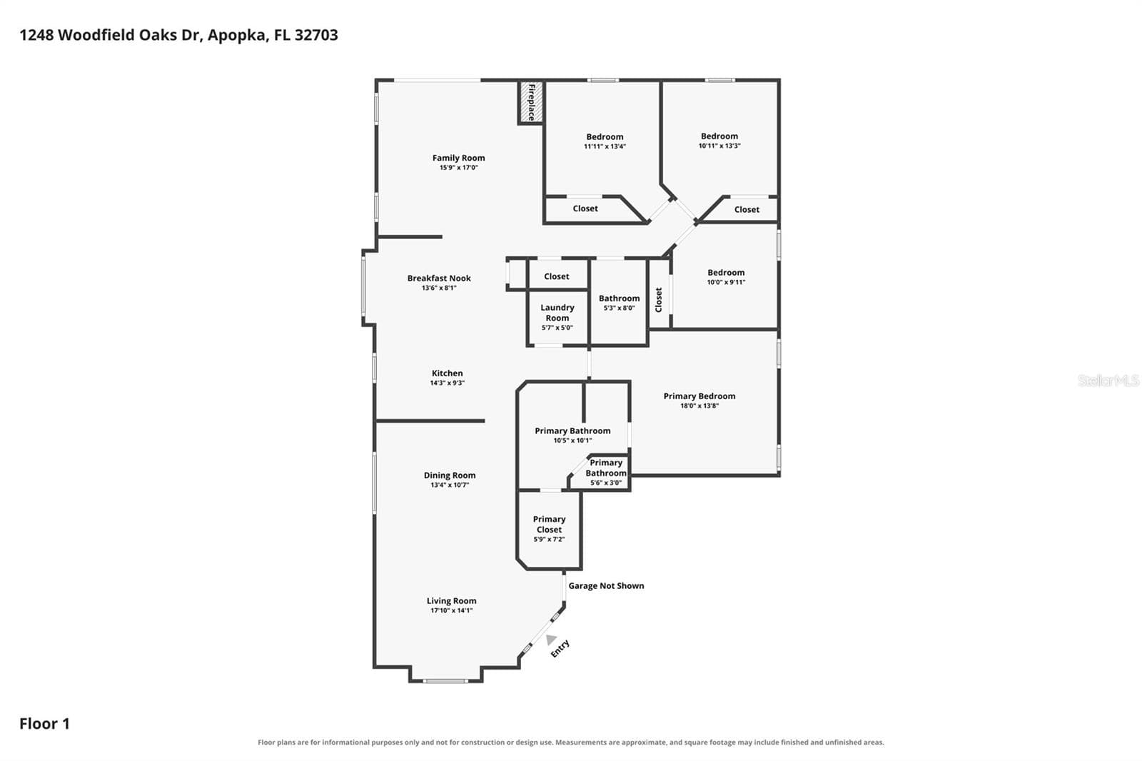 Floor Plan - 1248 WOODFIELD OAKS DR, APOPKA