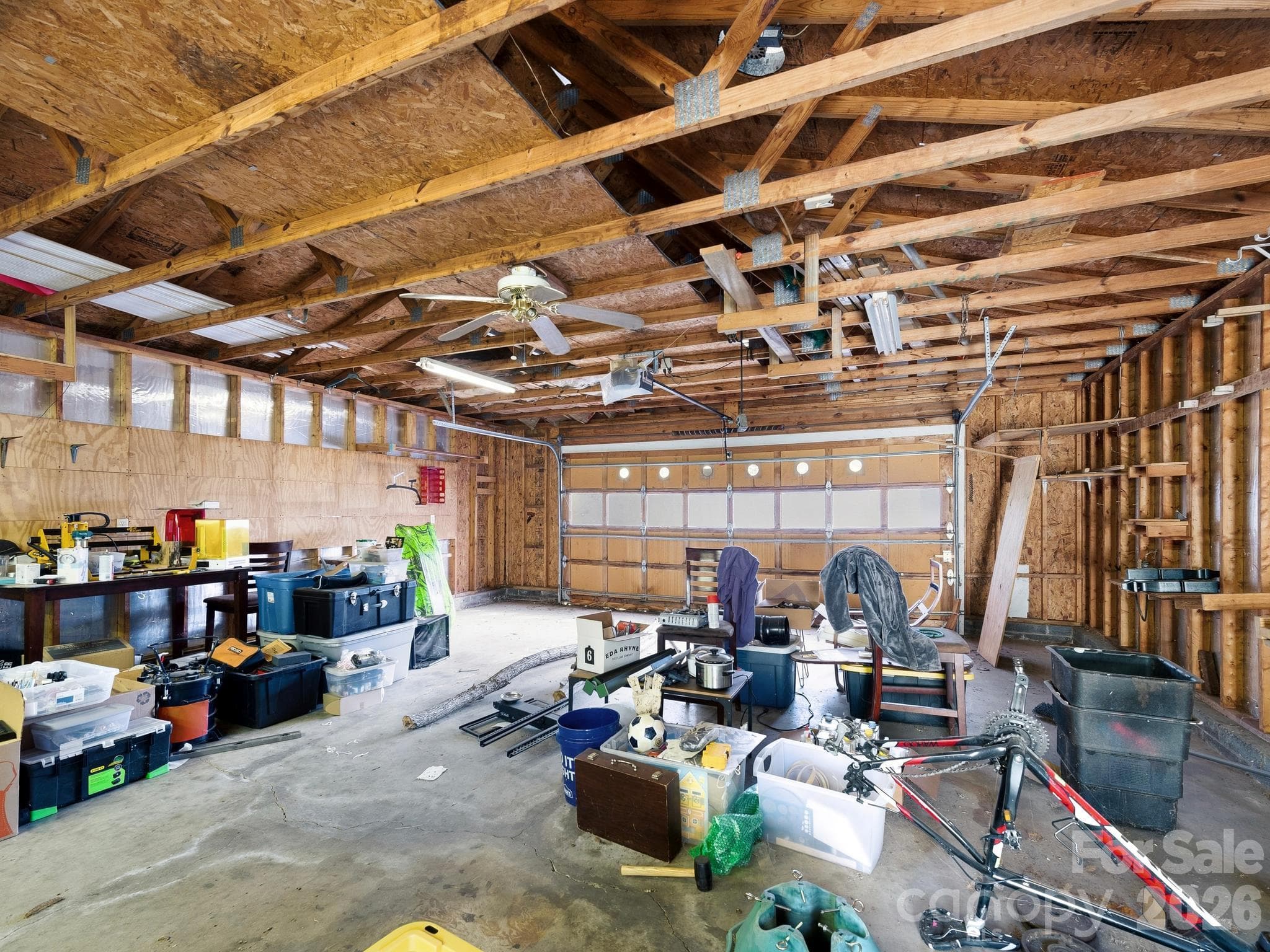 Interior of detached garage - 239 Baird Cove Road, Asheville