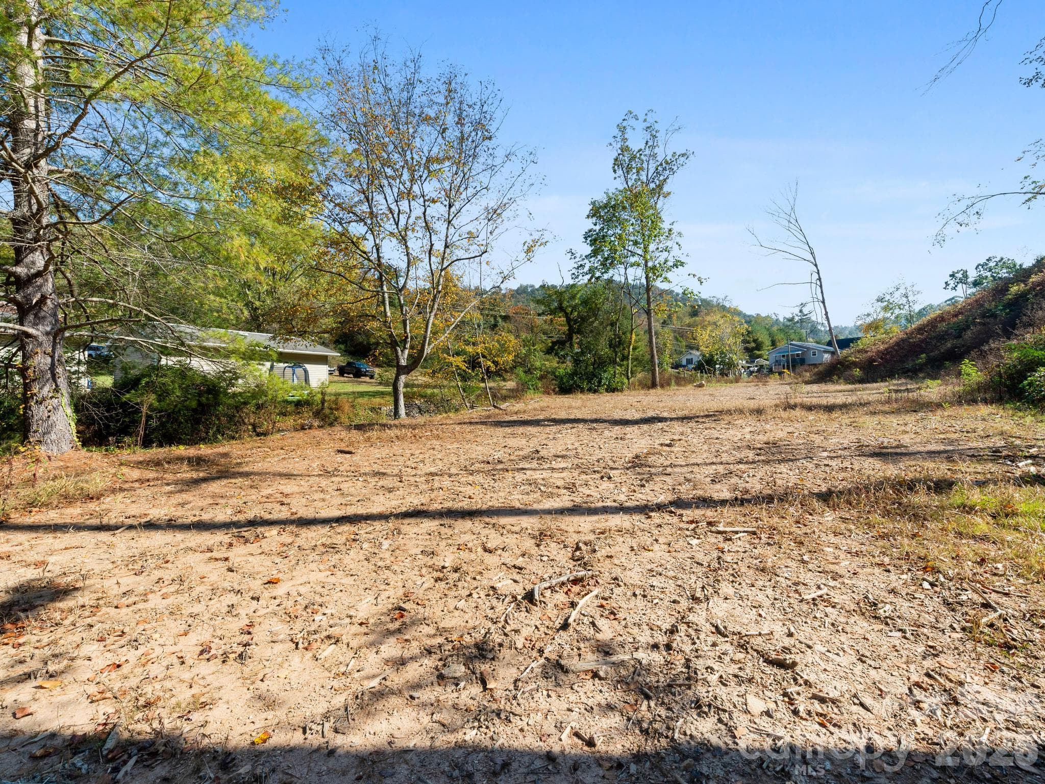 Back of property looking toward house - 239 Baird Cove Road, Asheville