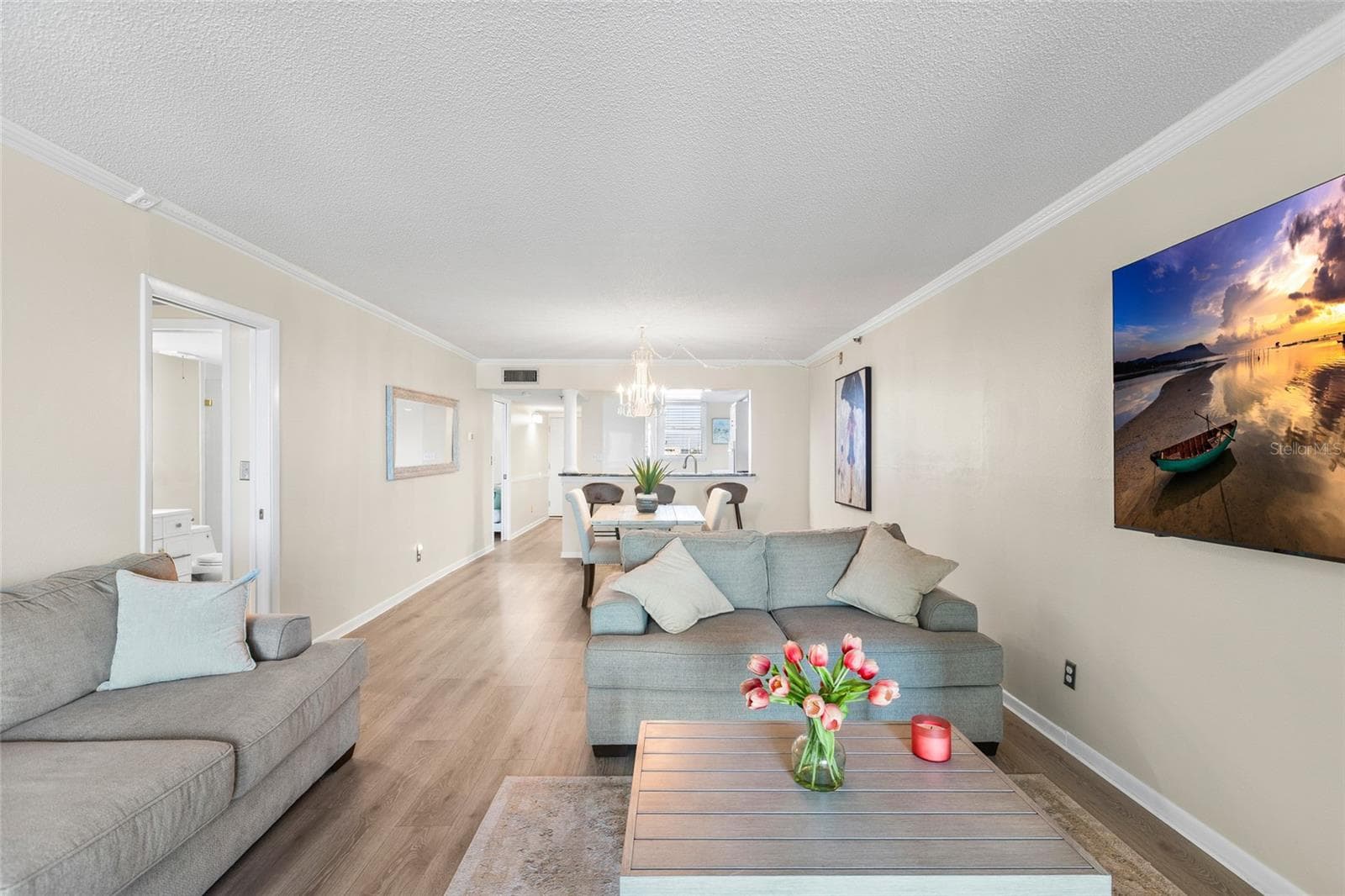 Living Room - 14900 GULF BLVD #204, MADEIRA BEACH