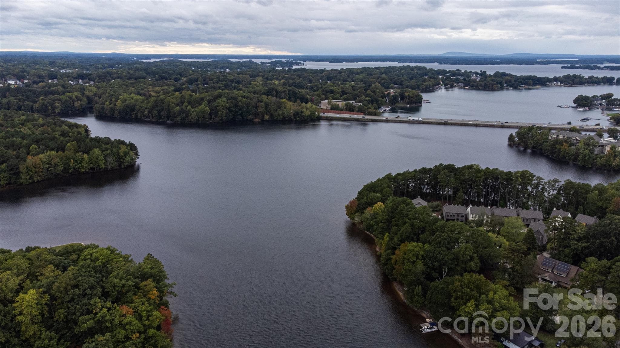 Aerial View from property of Lake Norman - 335 Catawba Avenue, Davidson