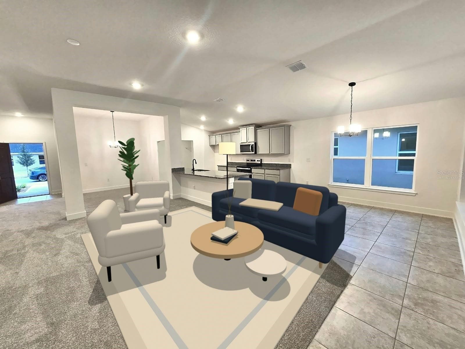 Great room - virtually staged - 7678 BENT TREE LOOP, HARMONY