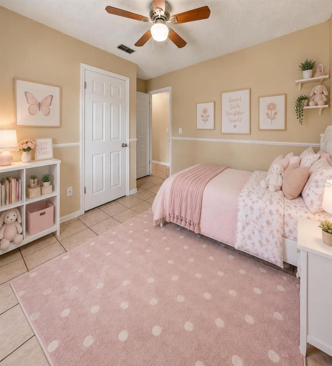 Bedroom 3 virtually staged - 7021 SHEFFIELD DR, LAKELAND