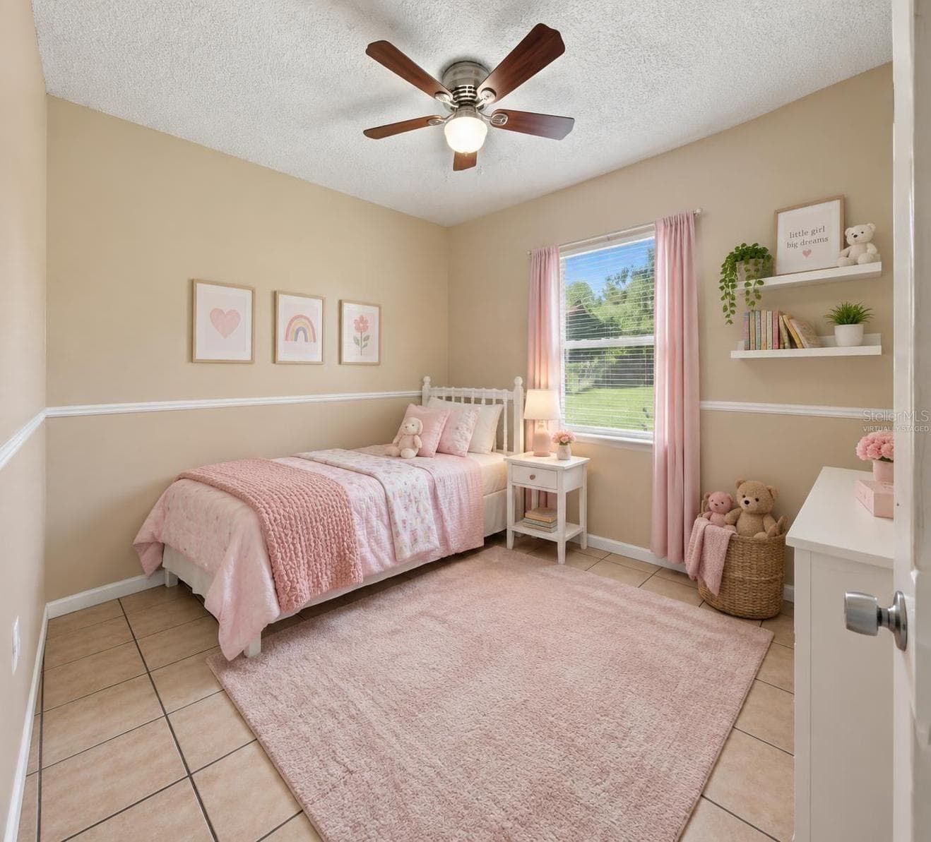 Bedroom 3 virtually staged - 7021 SHEFFIELD DR, LAKELAND
