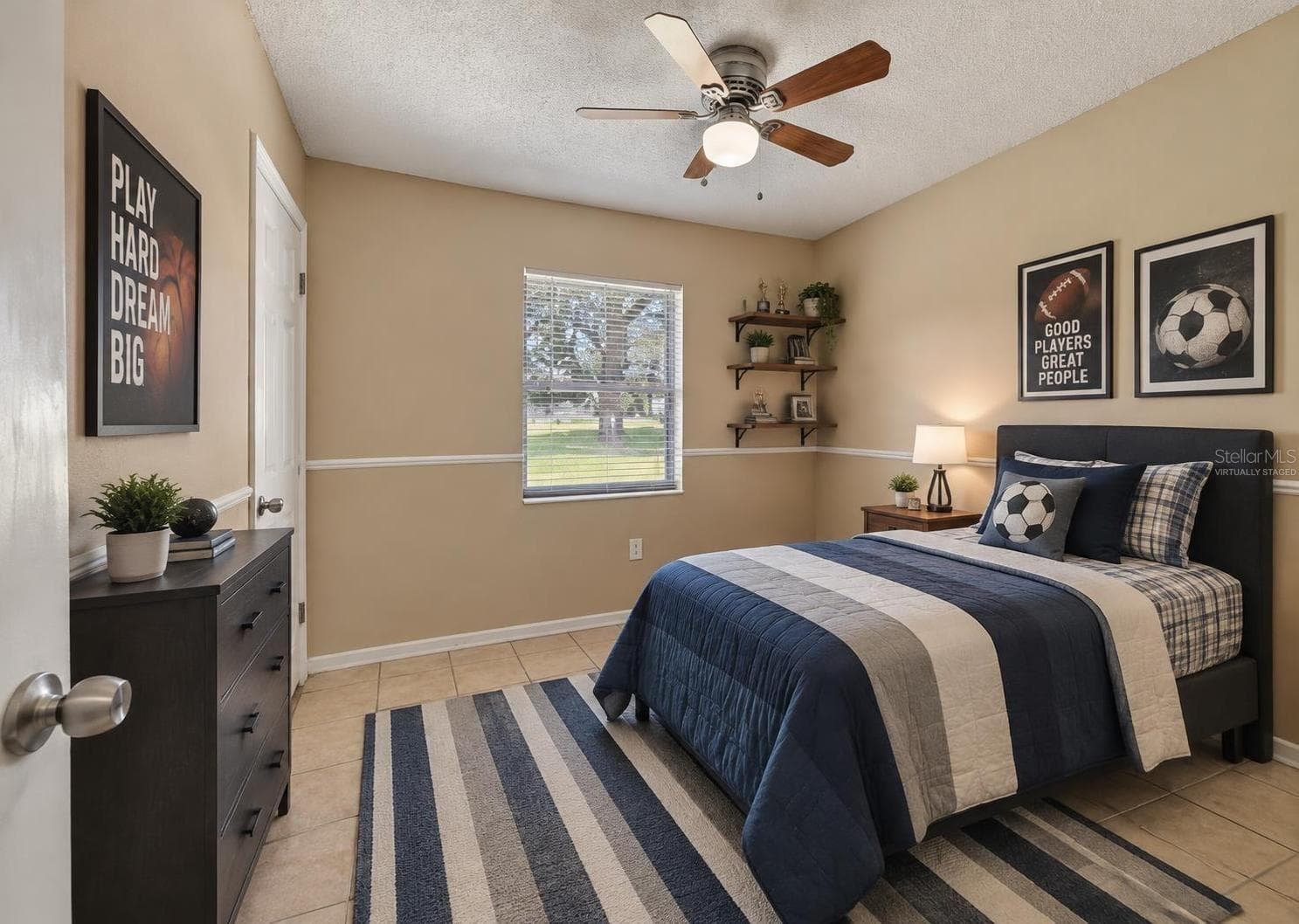 Bedroom 2 virtually starting - 7021 SHEFFIELD DR, LAKELAND