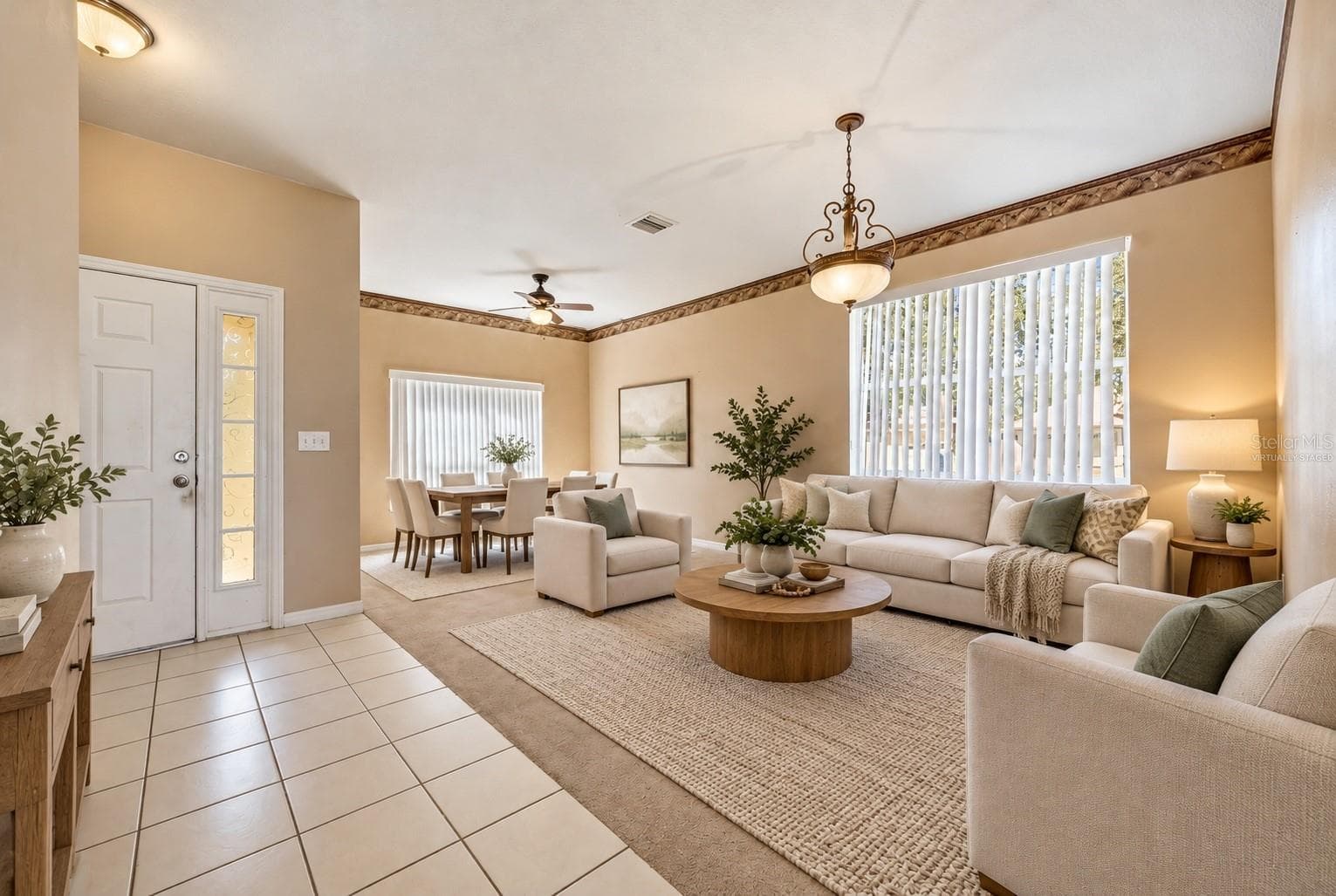 Living Room - Virtually Staged - 10328 CELTIC ASH DR, RUSKIN