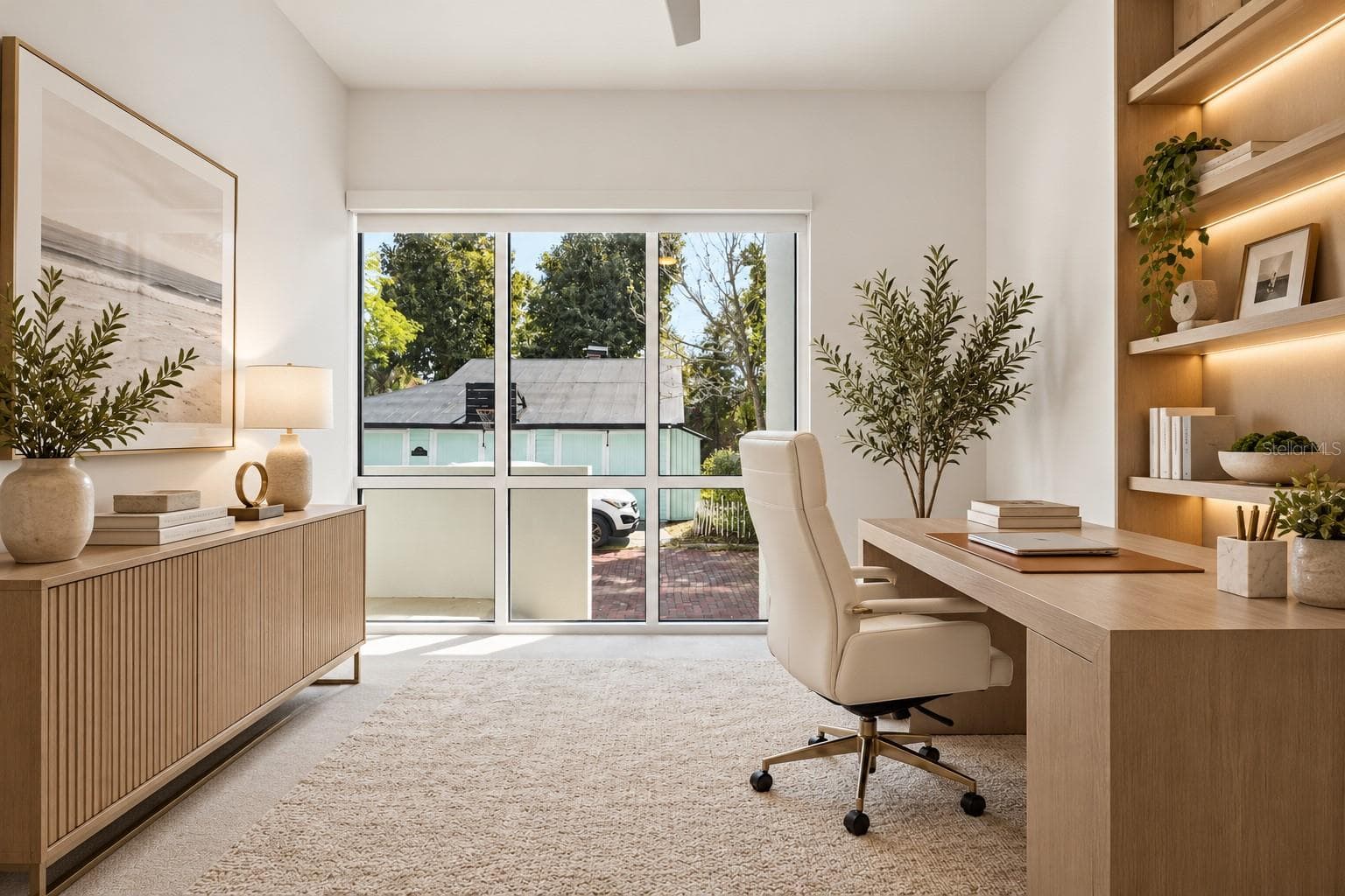 Virtuall Staged. For office or bedroom. - 620 RAWLS AVE, SARASOTA