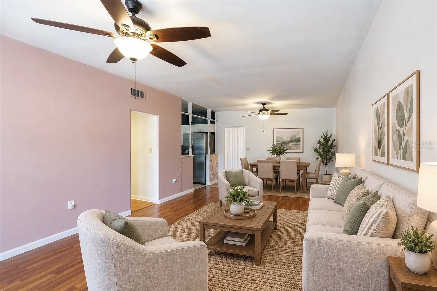 Virtually staged great room and dining room - 3523 SE 6TH ST, OCALA
