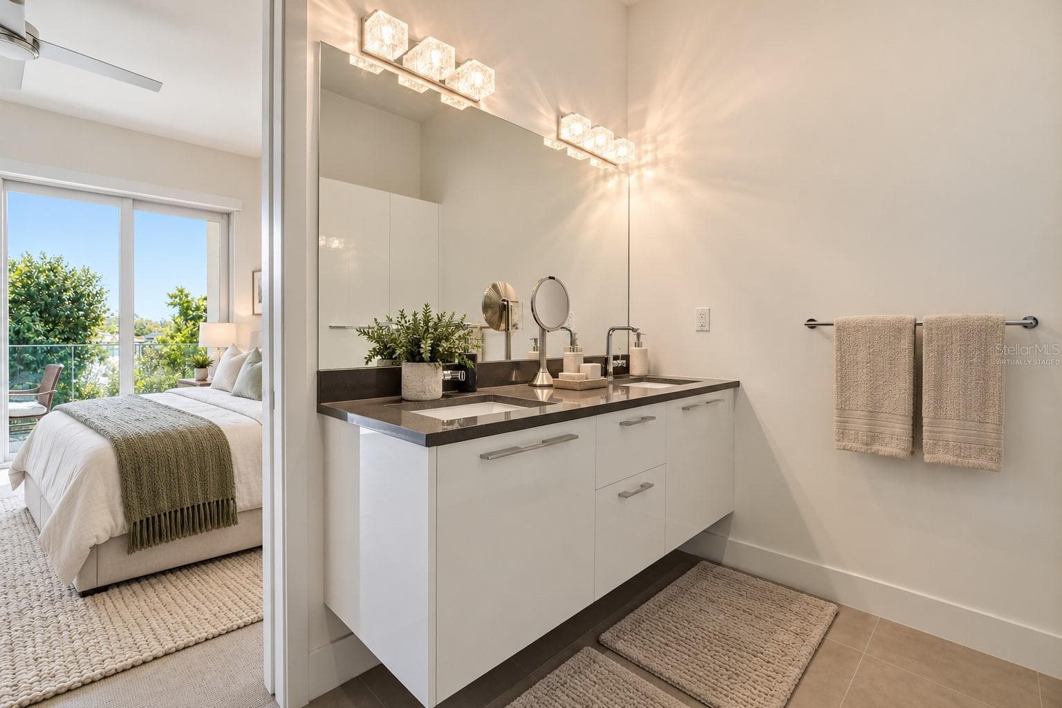 Virtually Staged Primary Bathroom - 620 RAWLS AVE, SARASOTA