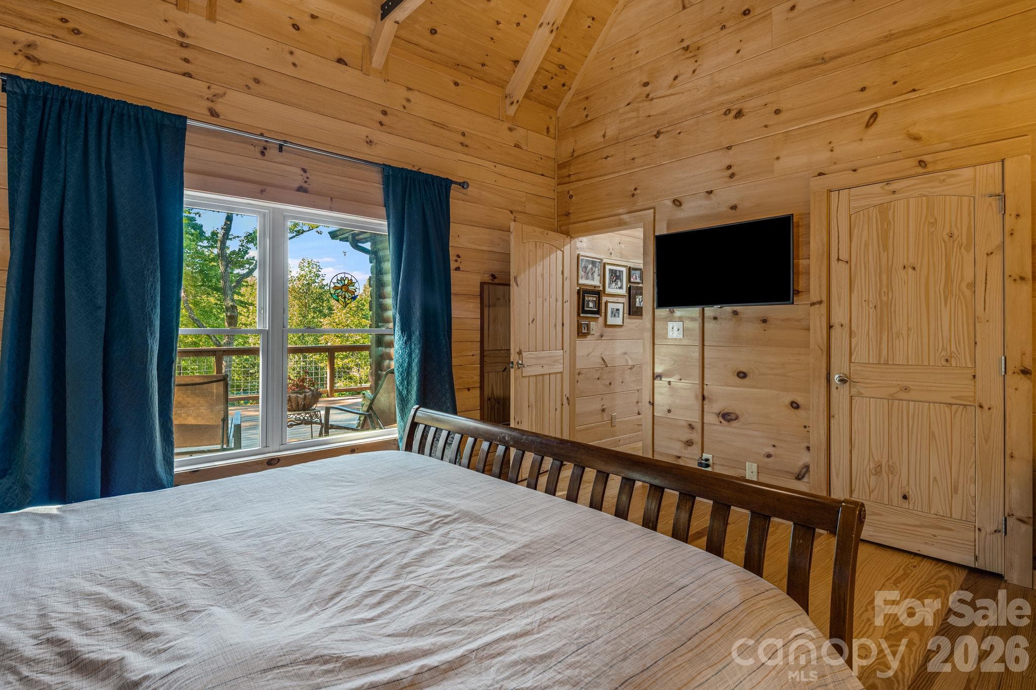 Primary Bedroom and View - 576 Pheasant Street, Lake Lure