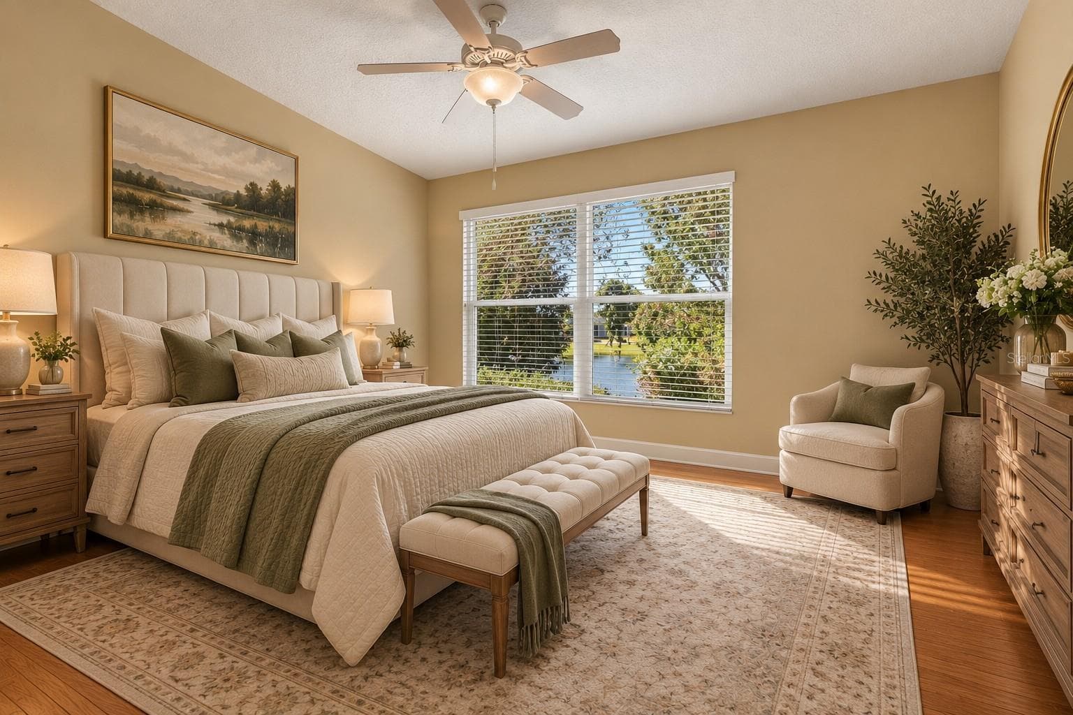Master Bedroom with lake view. - 8301 BRIDGEPORT BAY CIR, MOUNT DORA