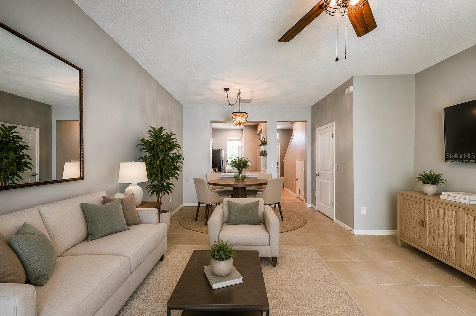 Virtually Staged Living Room - 6130 FAIRMONT LN, PALMETTO