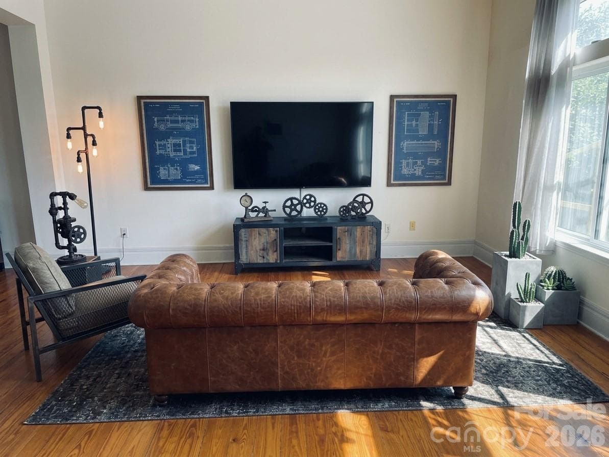 Virtually Staged Living Room - 404 Laurel Avenue, Charlotte