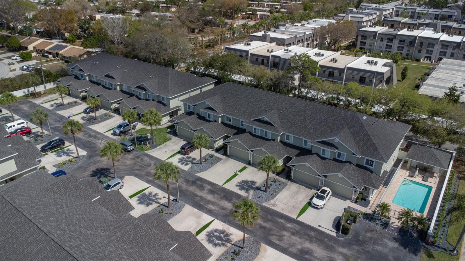 Aerial Showing New Roofs Installed in 2024! - 9719 TAYLOR ROSE LN, SEMINOLE