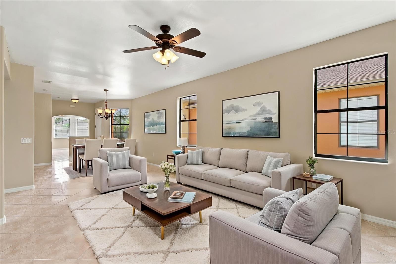 Virtually Stage Living Room - 864 GRAND CANAL DR, POINCIANA