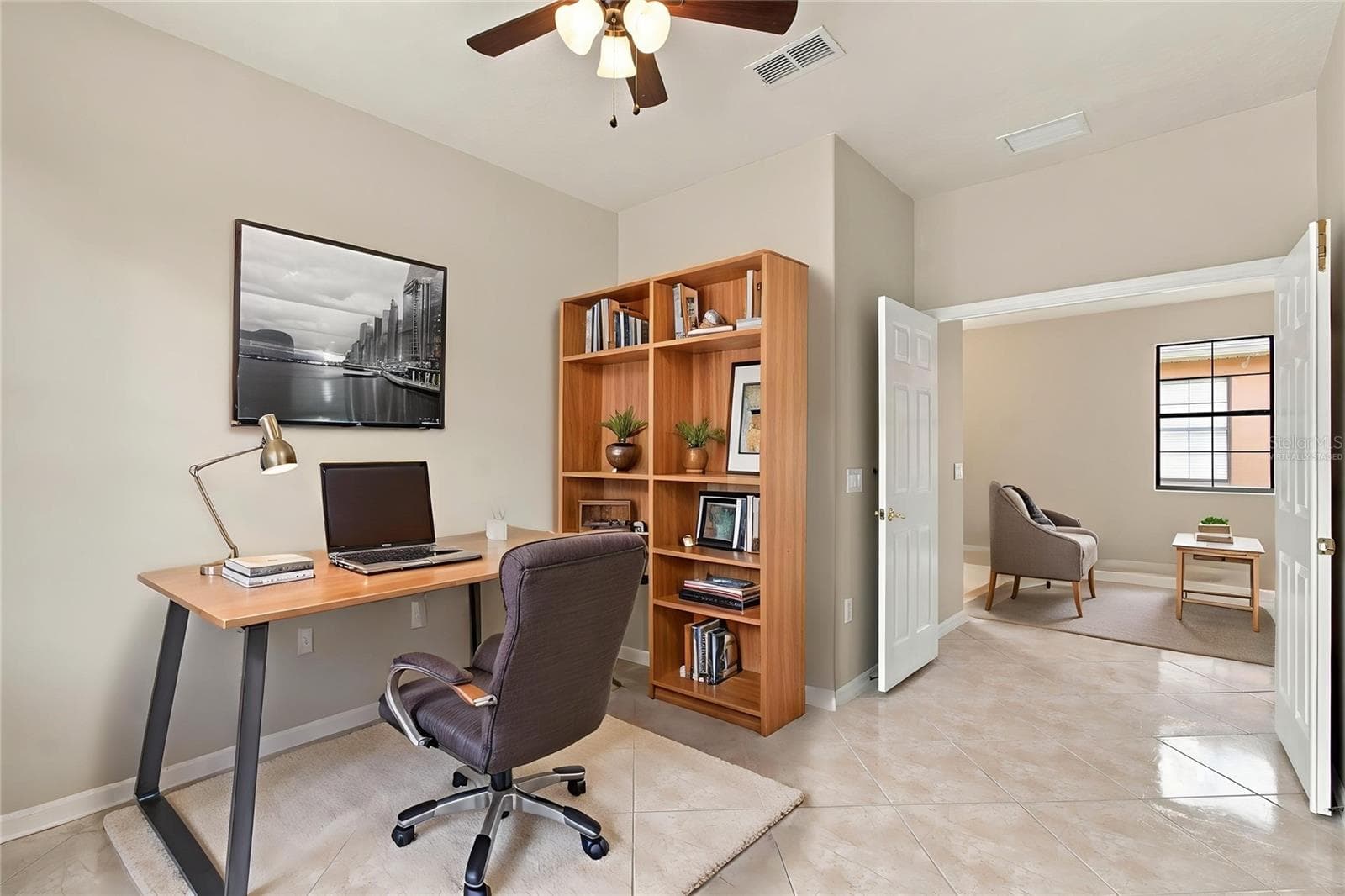 Virtually Staged Den - 864 GRAND CANAL DR, POINCIANA