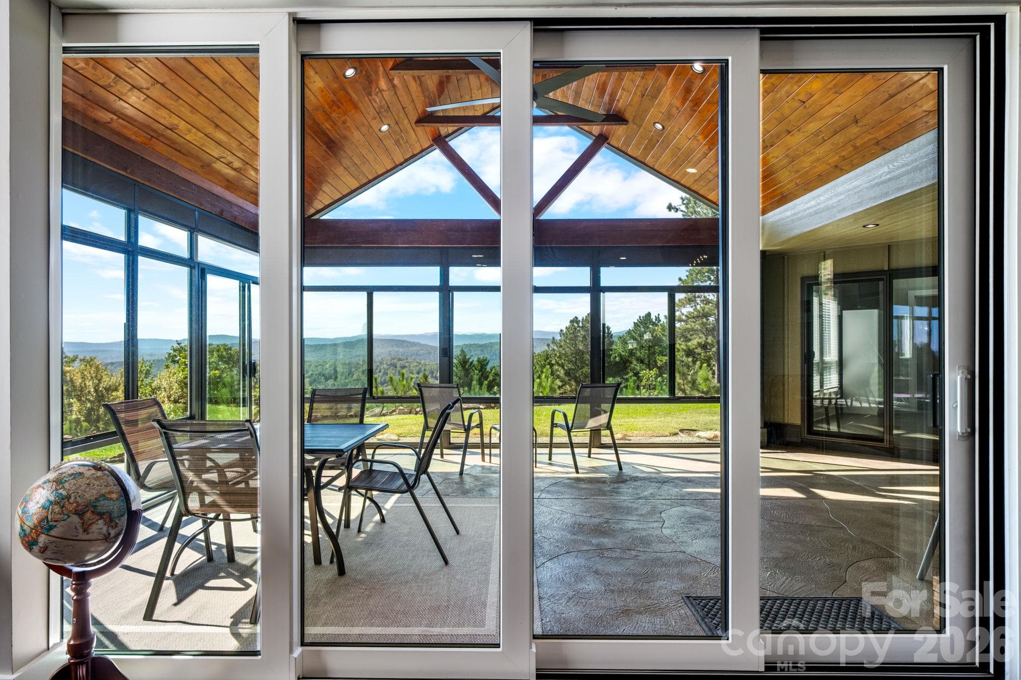 Triple sliding door to bring the outdoors in - 3353 Rock Creek Road, Morganton