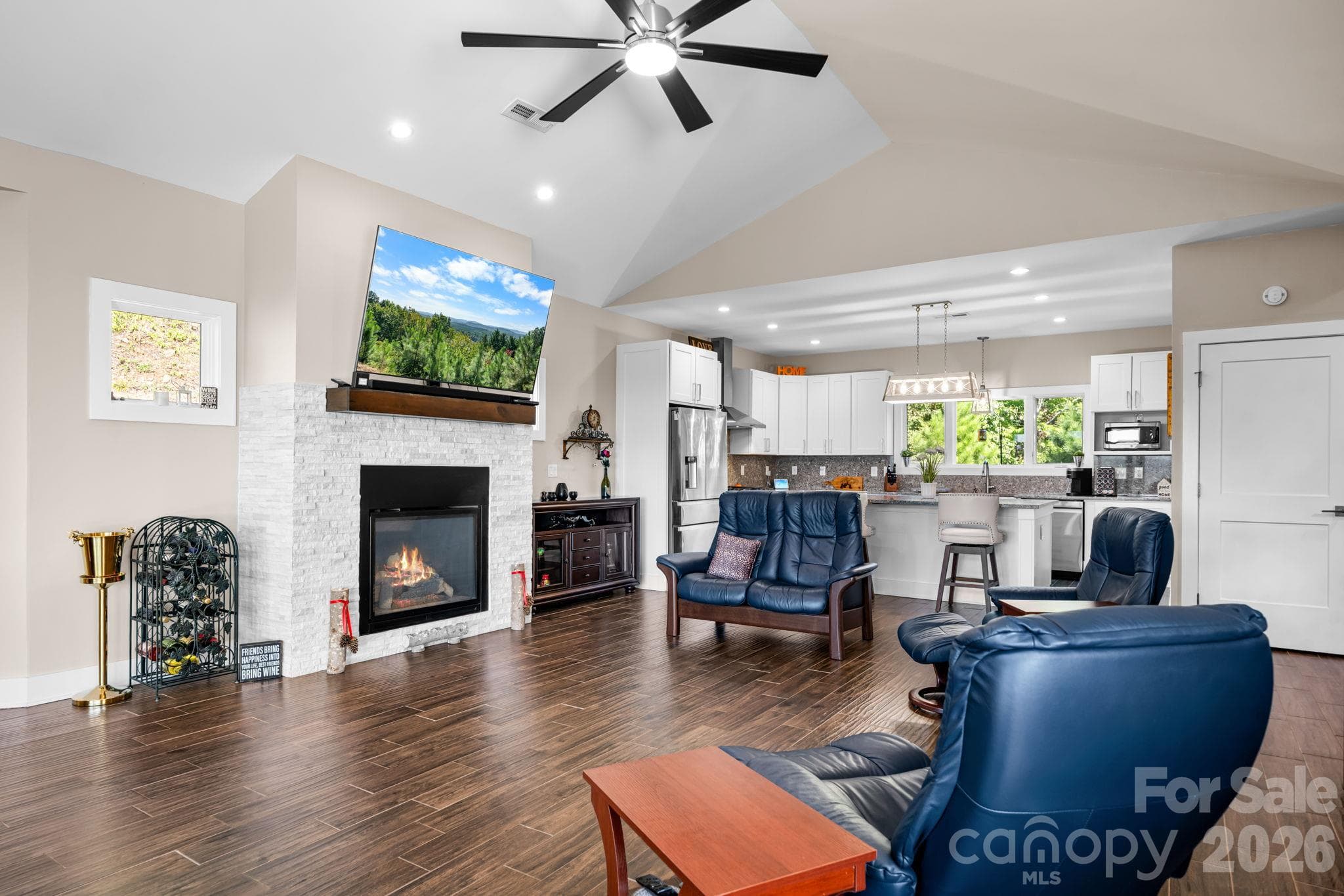 Gas Fireplace - 3353 Rock Creek Road, Morganton