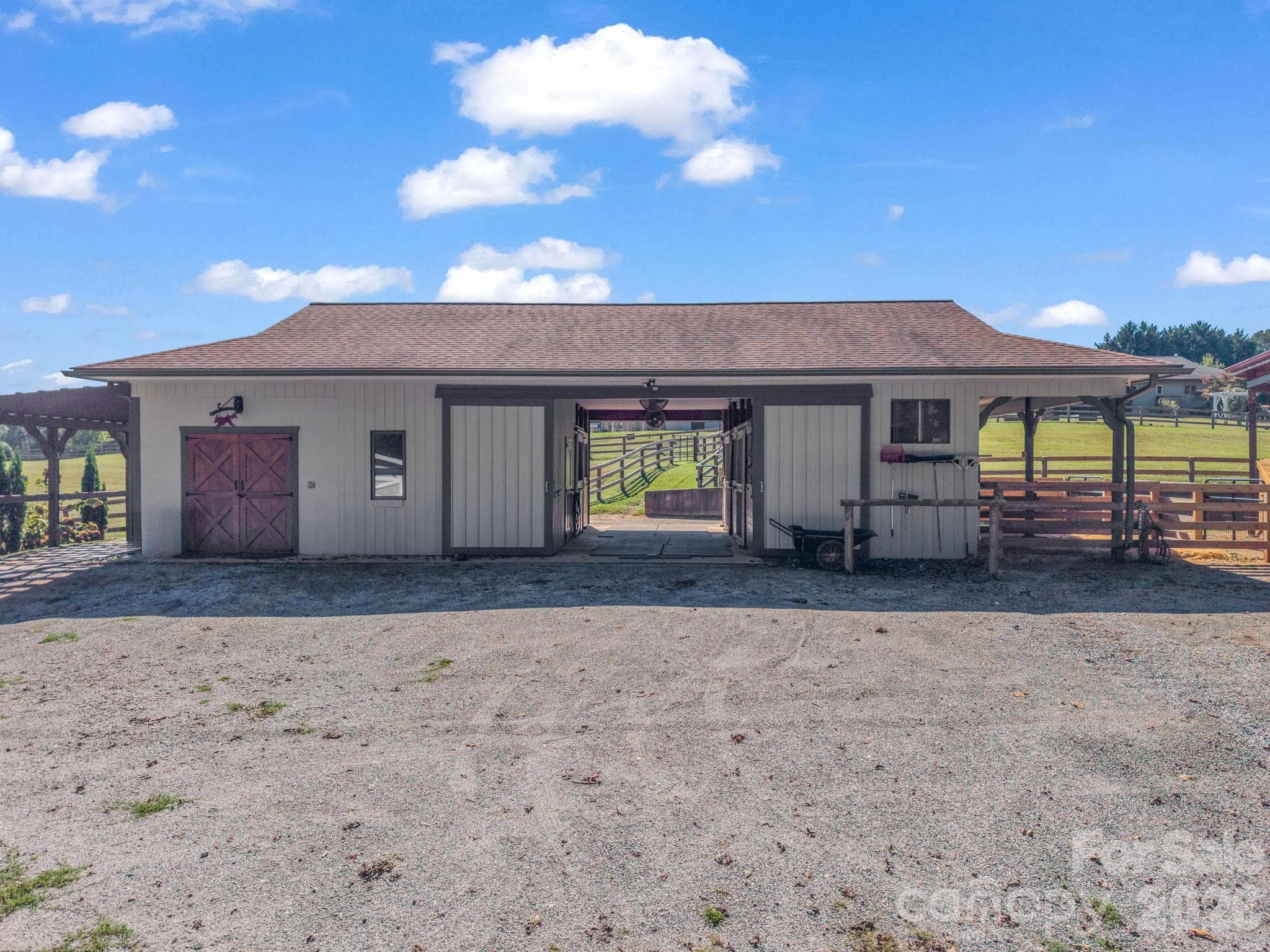 Three Stall Barn From Lower Drive - 401 Over Hill Drive, Tryon