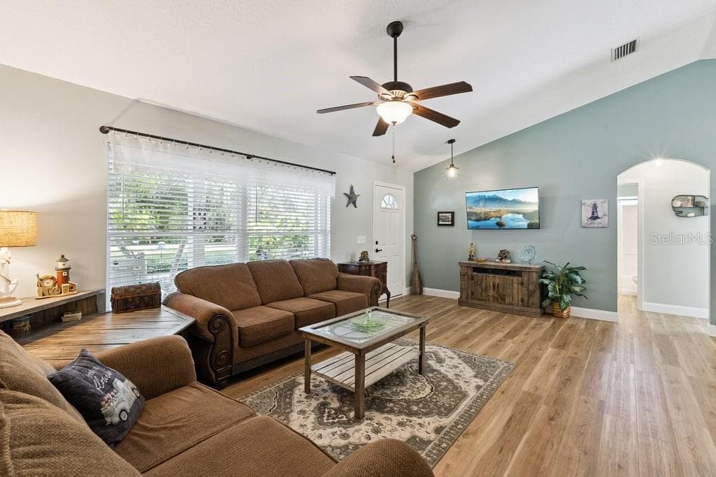 Vaulted ceilings and easy care LVP flooring throughout - 30749 GLENN DR, TAVARES