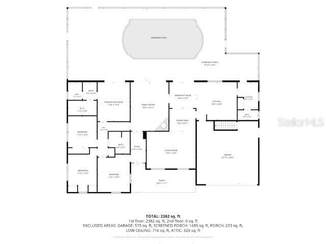 Floor Plan - 1921 MANOR CIR SE, WINTER HAVEN